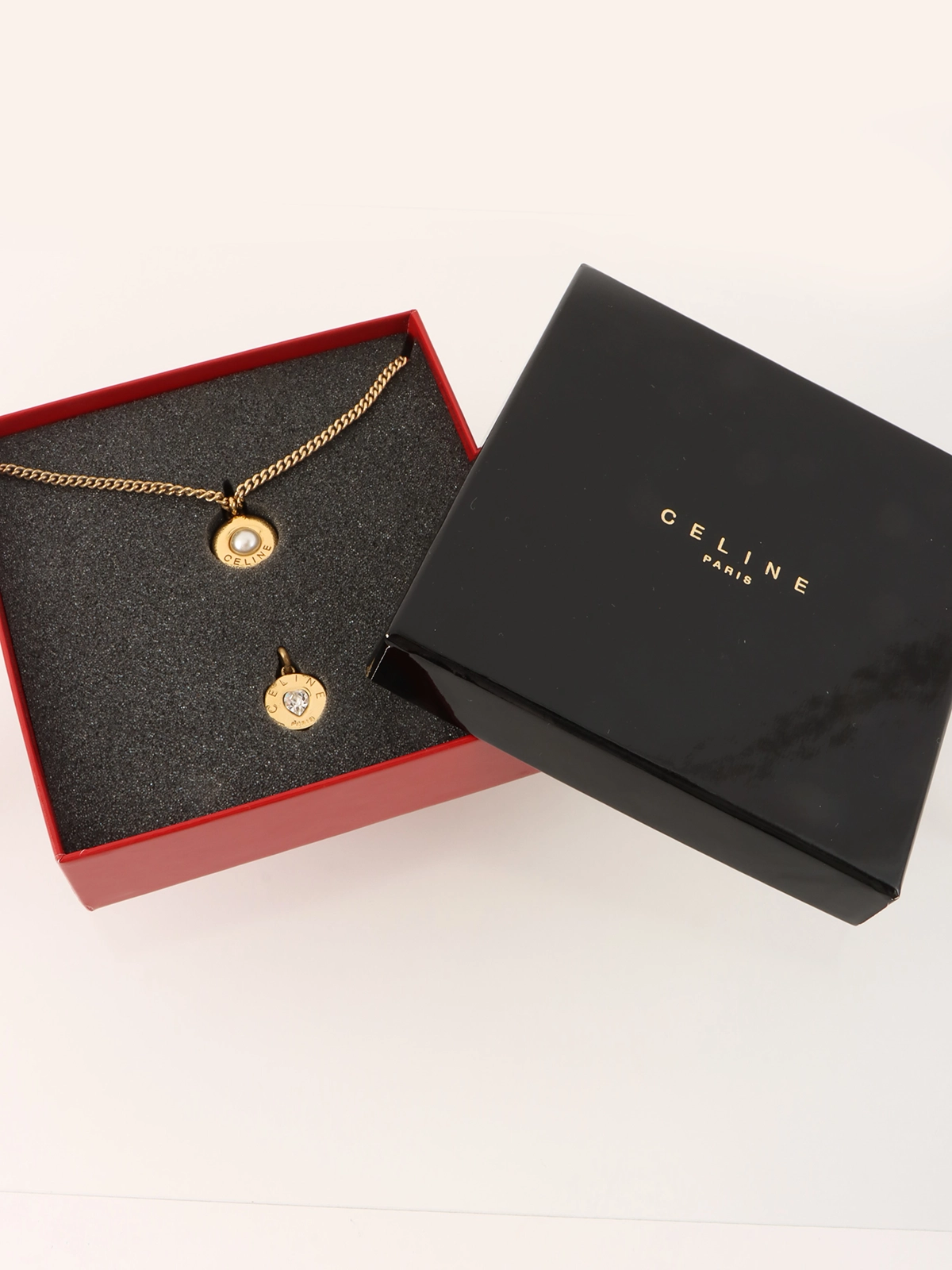 CELINE ゴールド ネックレス ポーチ付き セリーヌ ネックレス ゴールド