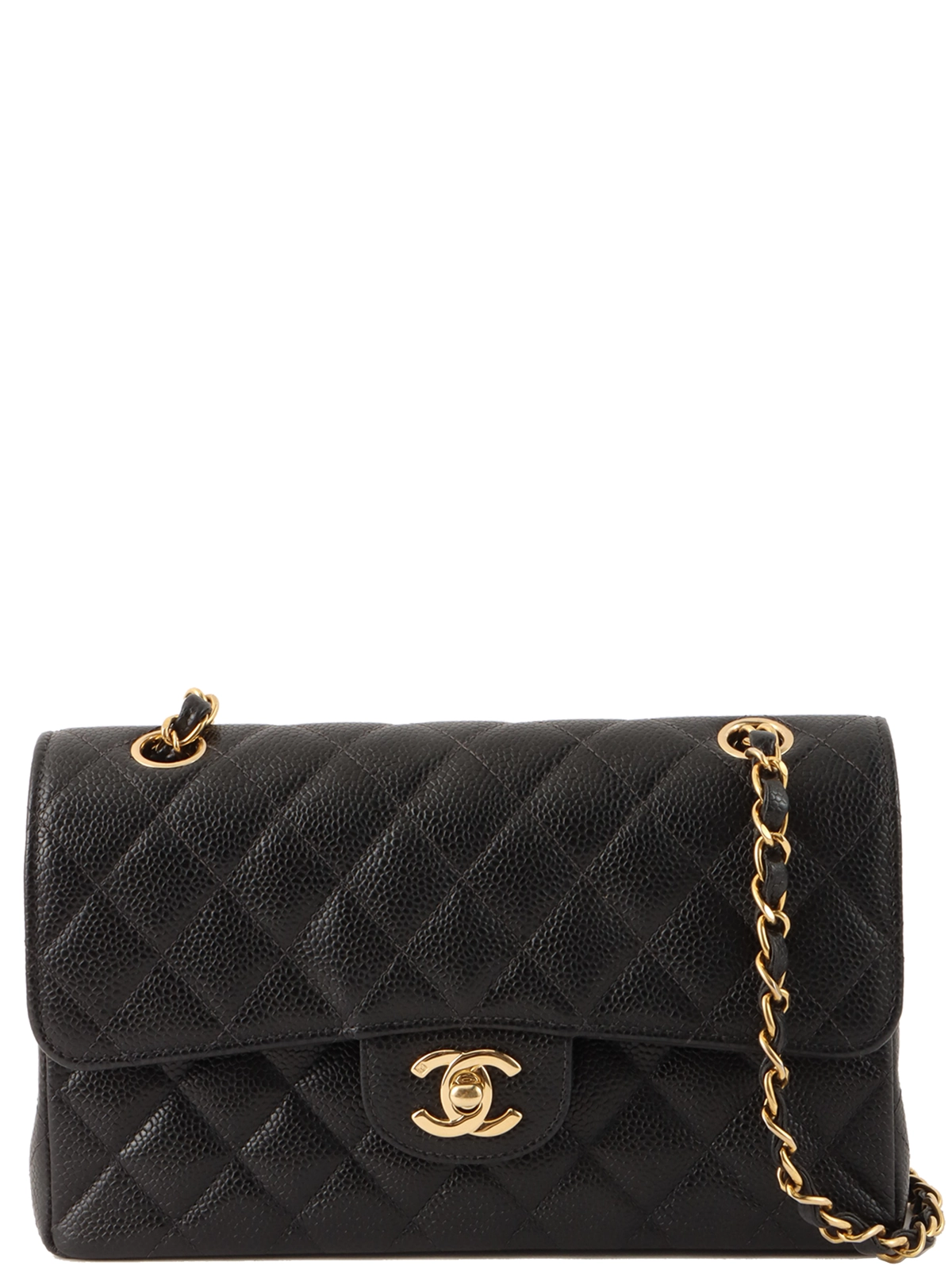 VINTAGE●CHANEL●シャネル クラシックフラップラージ CHANEL 2003年頃製 キャビアスキンクラシックフラップチェーン
