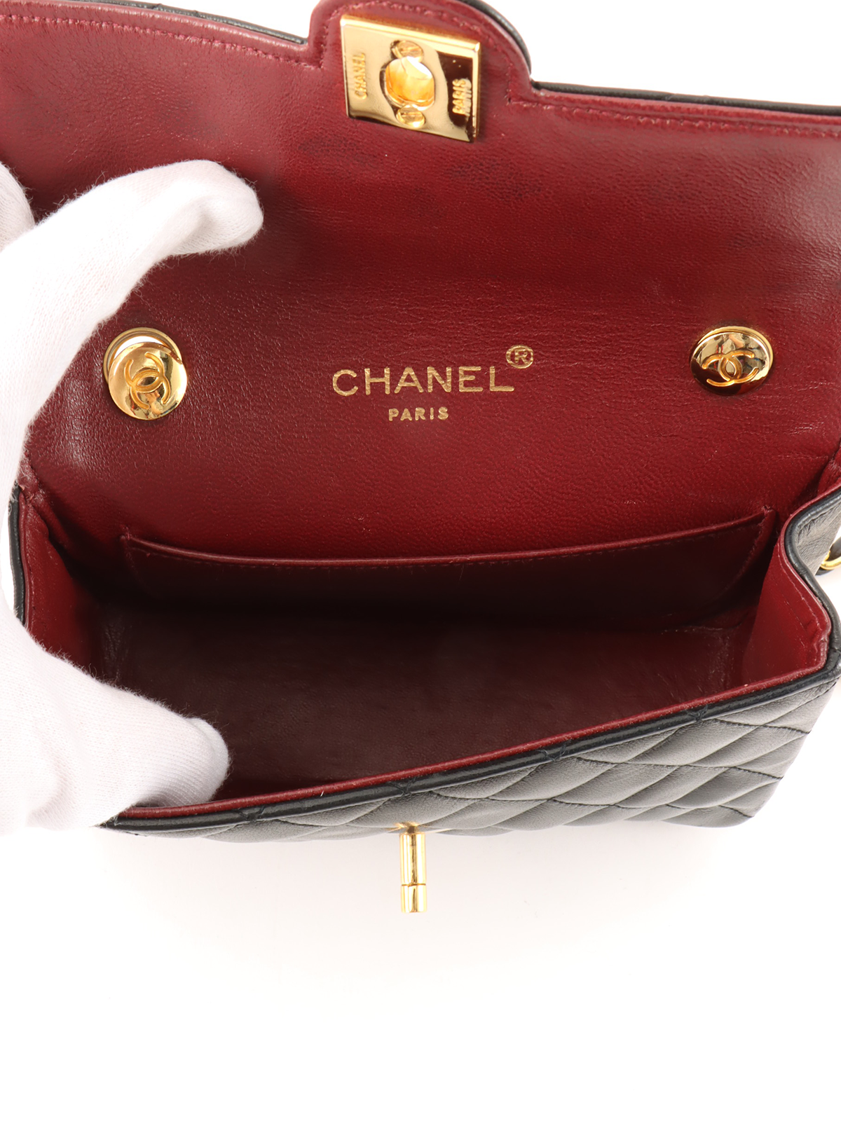 CHANEL 1990年頃製 サークルCCターンロックチェーンバッグミニ