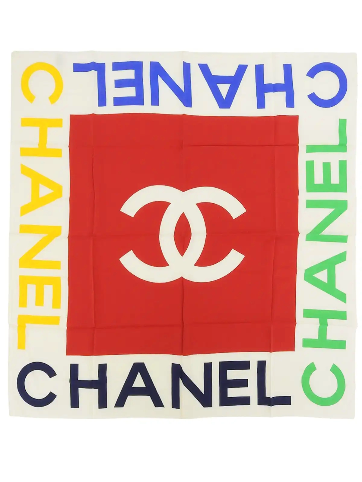 CHANEL CCマークロゴパターンスカーフ マルチ｜VINTAGE QOO