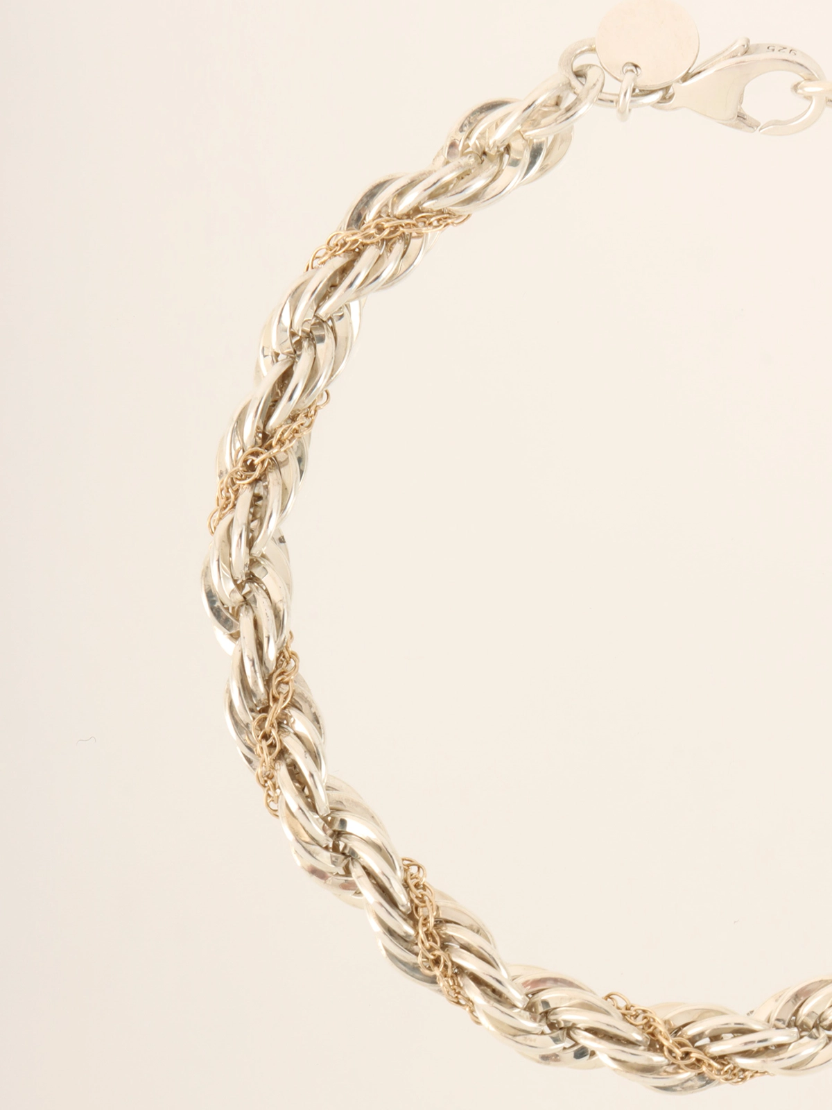 TIFFANY & CO. 14K925ツイストチェーンブレスレット シルバー