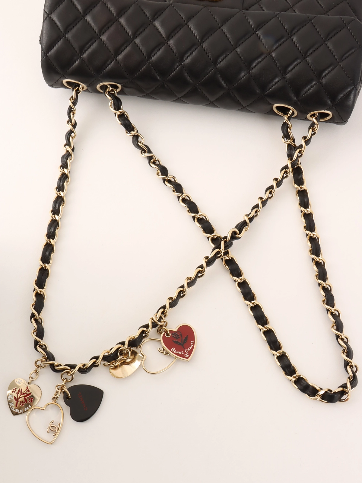 CHANEL ハート型ロックチャーム CHANEL 2009年頃製 ハートチャームCCターンロックチェーンバッグ