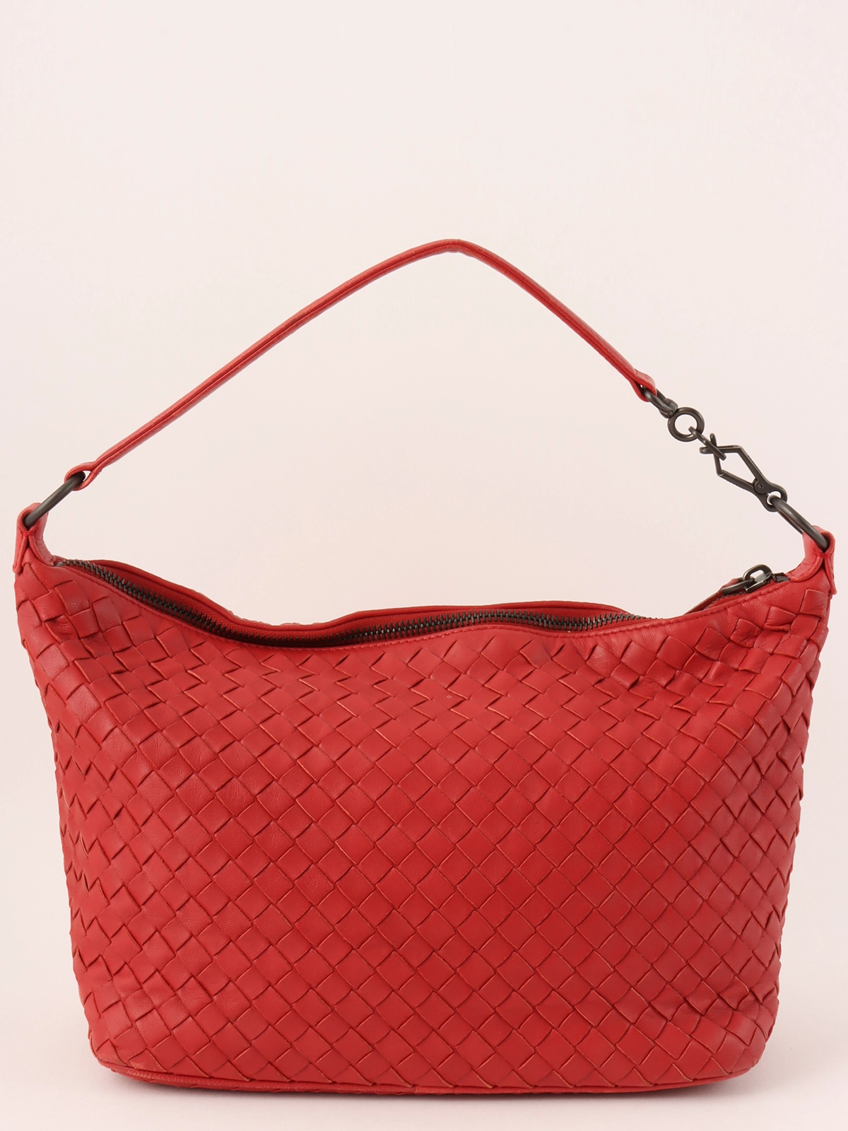 BOTTEGA VENETA イントレチャートハンドバッグ レッド｜VINTAGE