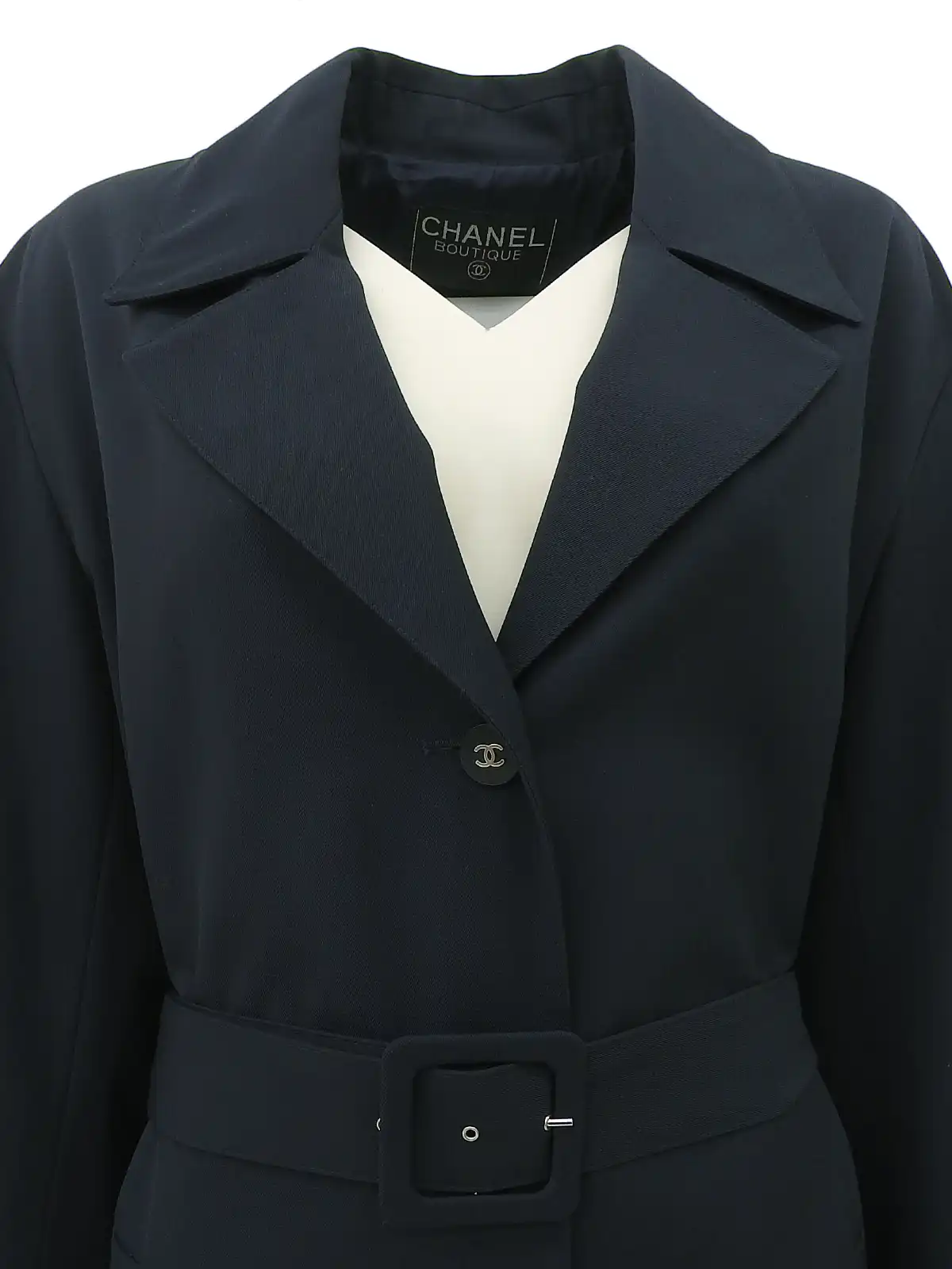 【超美品・未着用】CHANEL ヴィンテージ　ネイビー ダブルブレストコート シャネル CHANEL コート（CHANEL - ヴィンテージシャネル CHANEL