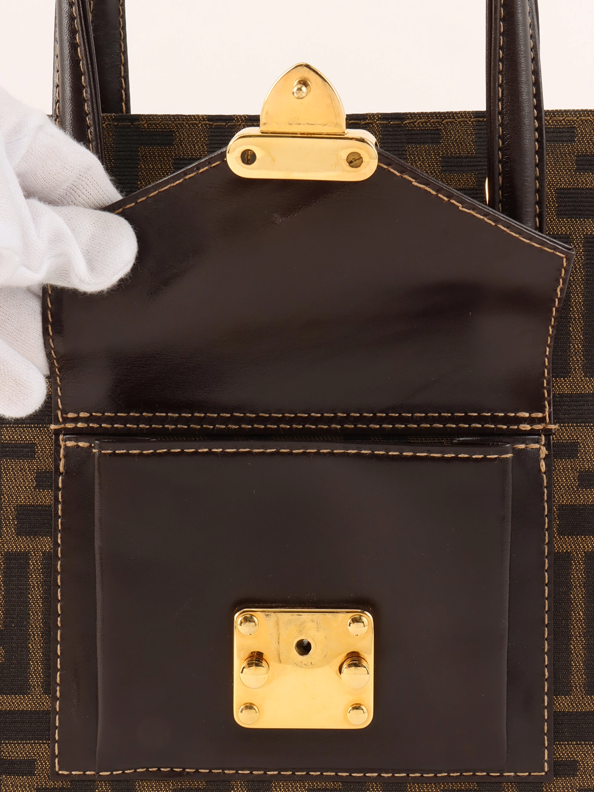 FENDI FFズッカパターン2wayバッグ ブラウン｜VINTAGE QOO TOKYO