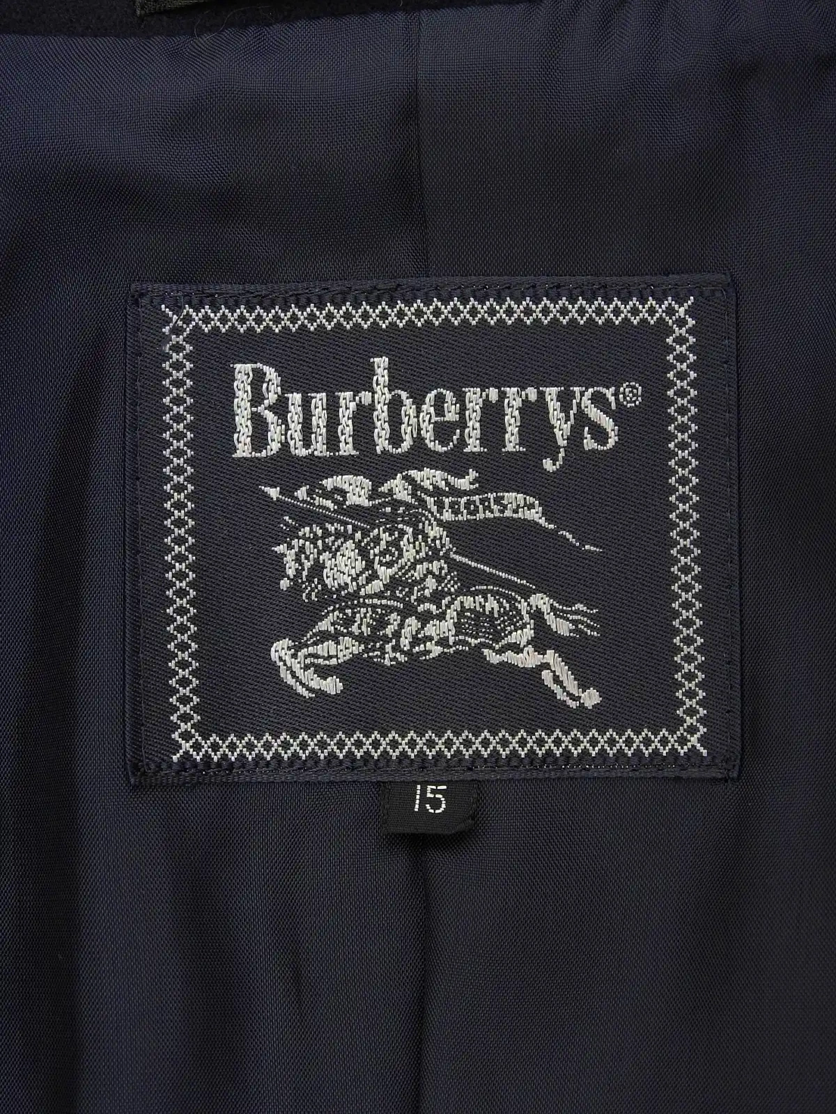 BURBERRY ロゴエンブレム刺繍ジャケット ネイビー｜VINTAGE QOO