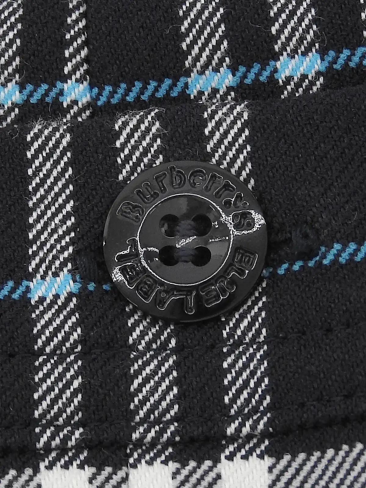 BURBERRY チェックパターンロゴボタンノースリーブワンピース