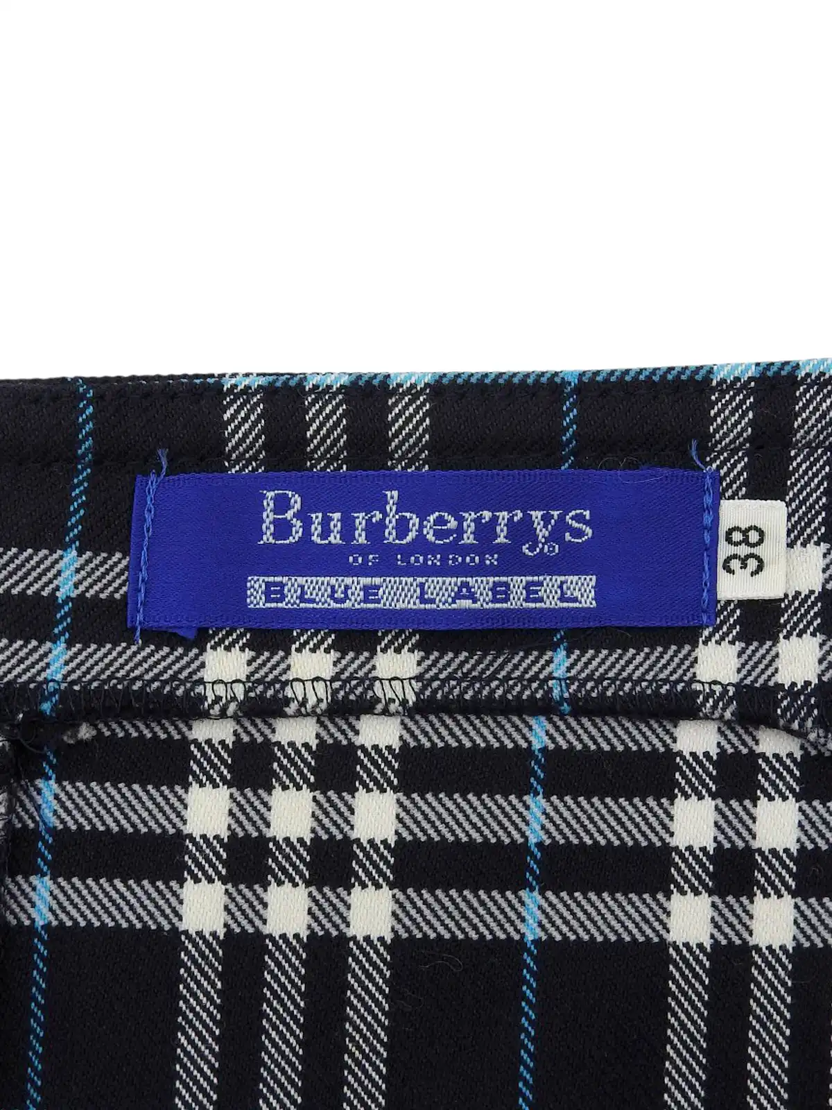 BURBERRY チェックパターンロゴボタンノースリーブワンピース