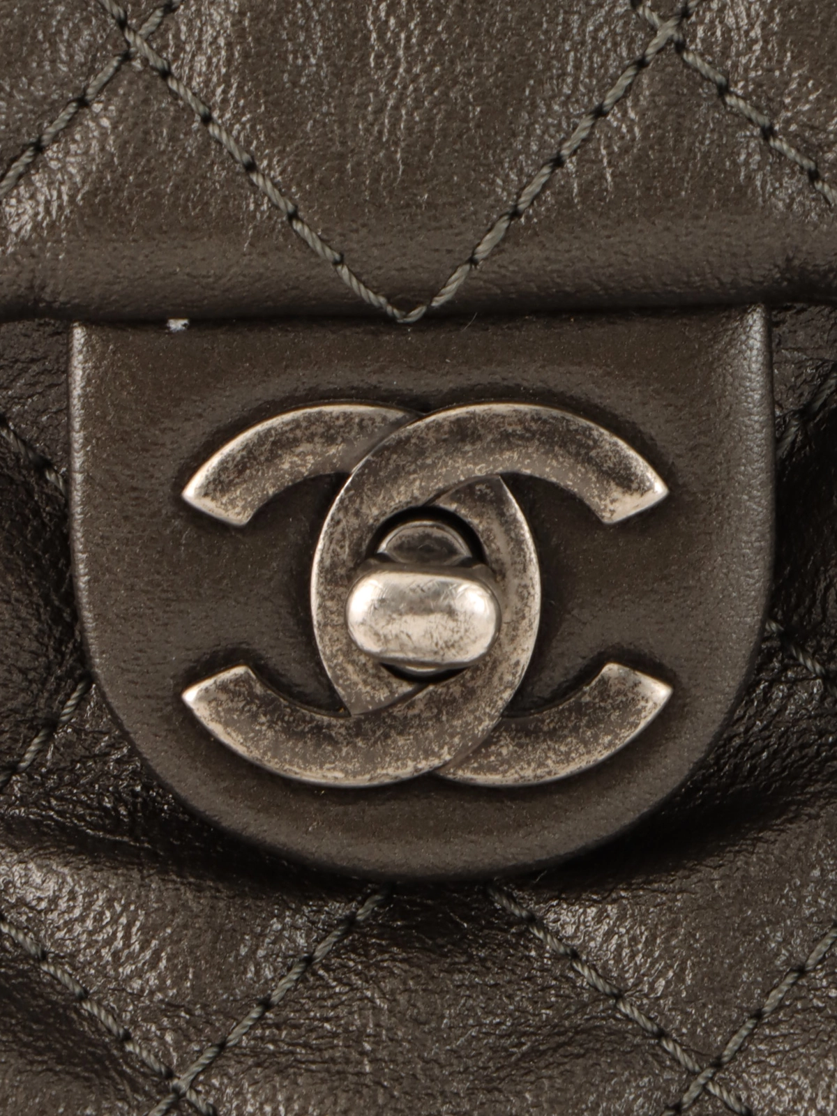 CHANEL 2015年頃製 CCターンロックバックパックミニ メタリック