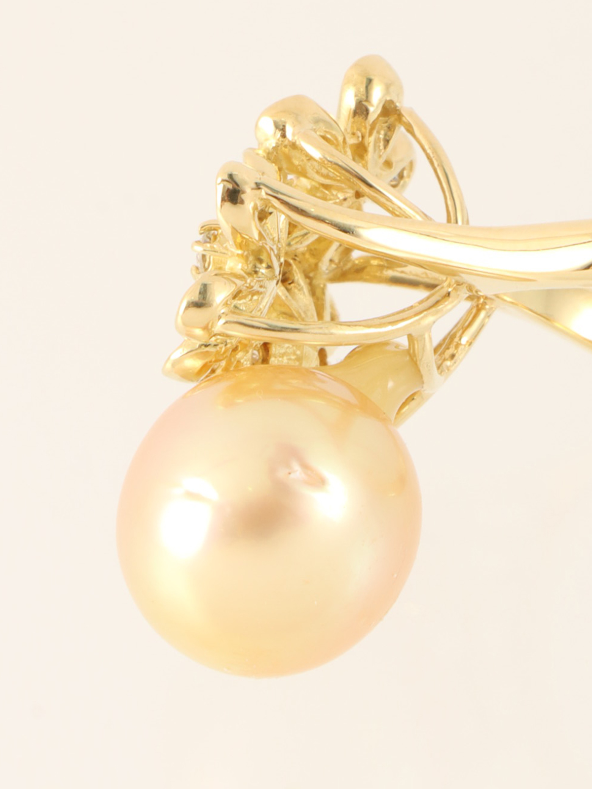Selection Jewelry 18Kダイヤモンドパールフラワーモチーフ