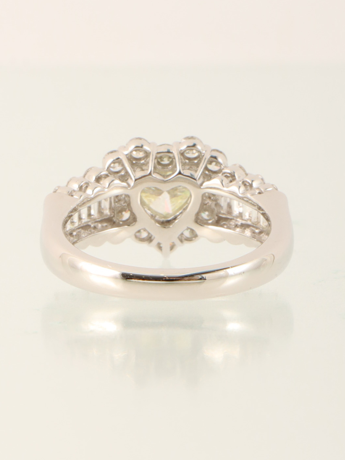 Selection Jewelry プラチナダイヤモンドハートリング シルバー