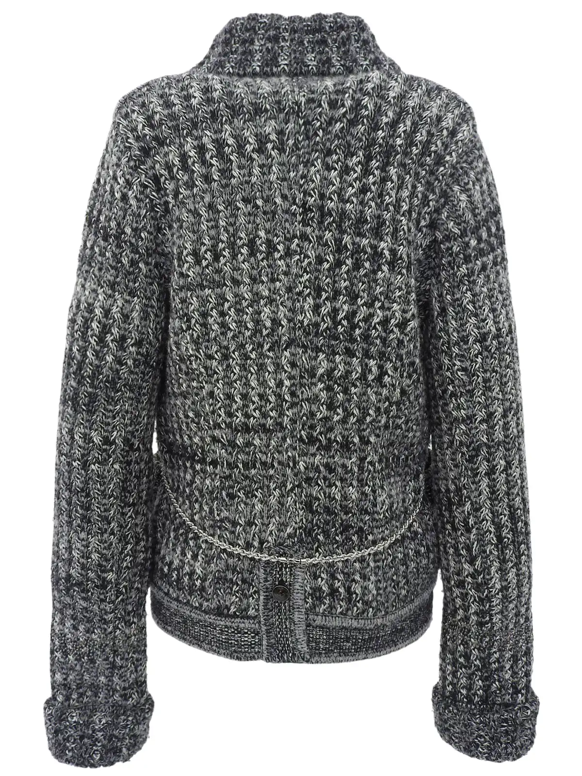 超美品 ✨】シャネル★ヴィンテージ ★クローバーゴルドボタン　ニットジャケット CHANEL 2001年製 カシミアツイードクリアCCマークボタン