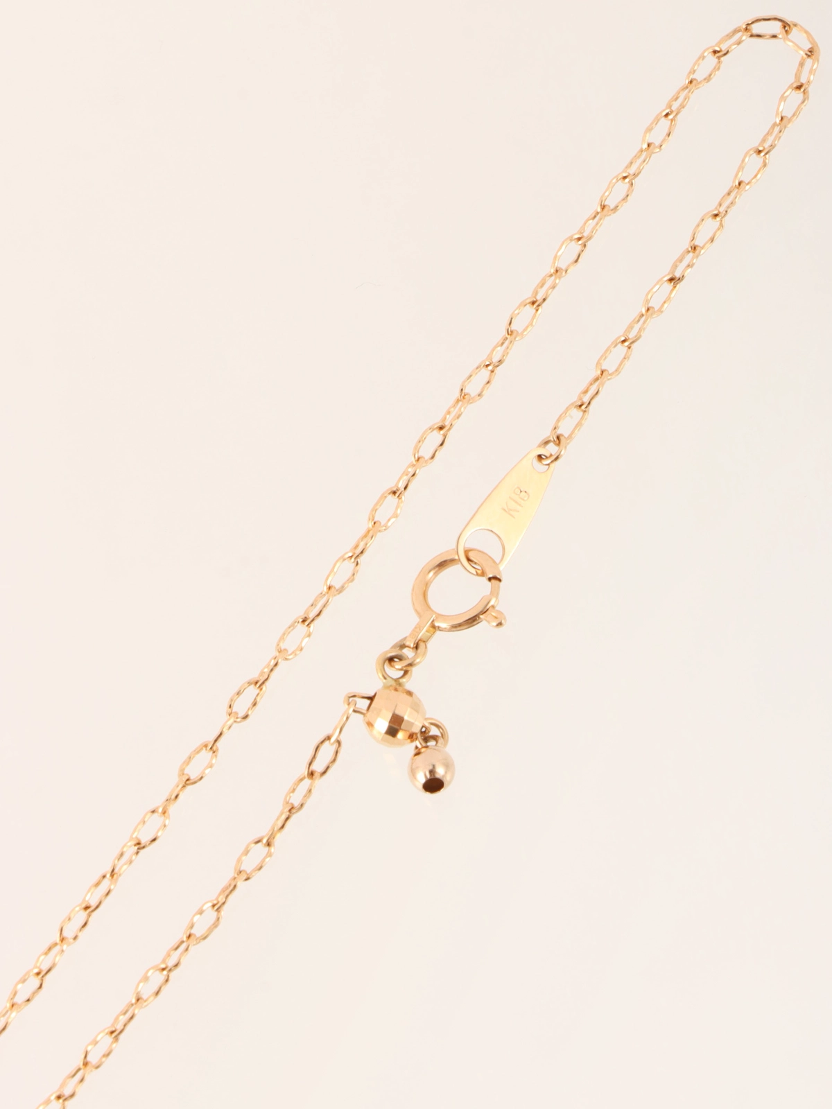 Selection Jewelry 18Kダイヤモンドオーバルストーンネックレス