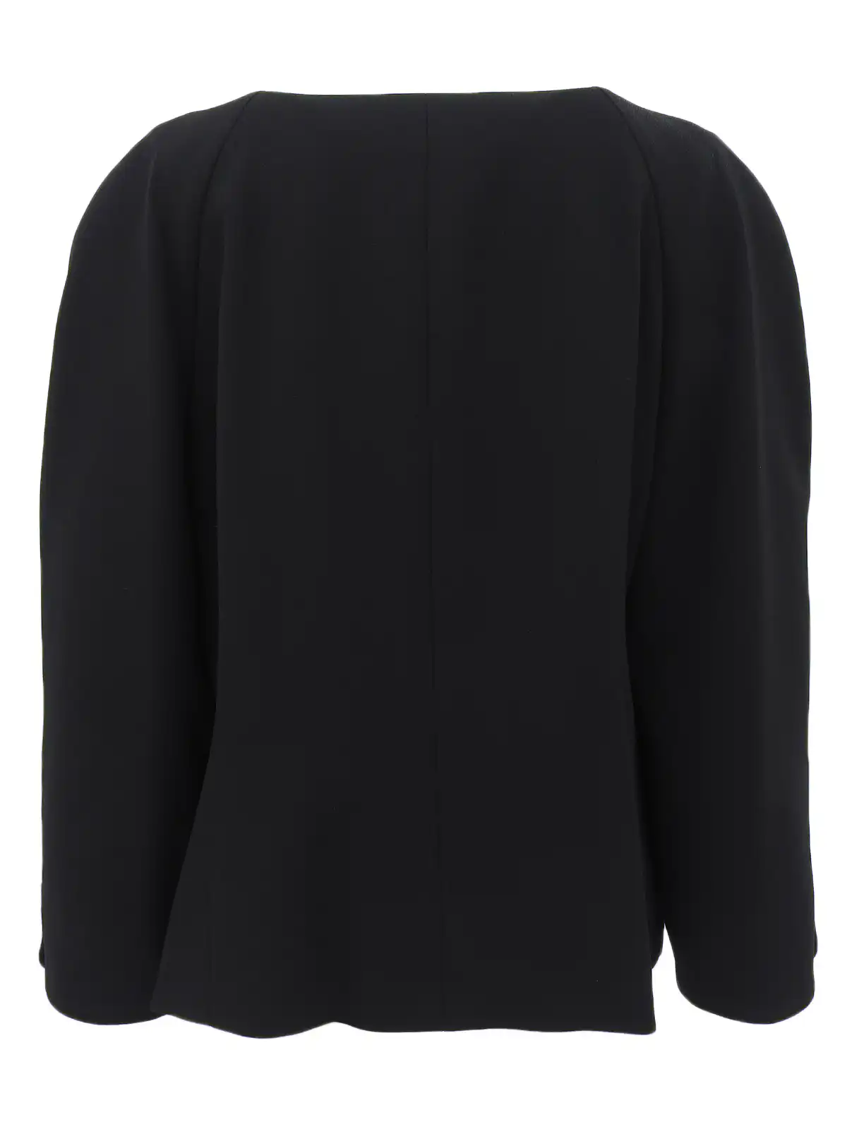 CELINE ウールデザインボタンノーカラージャケット ブラック