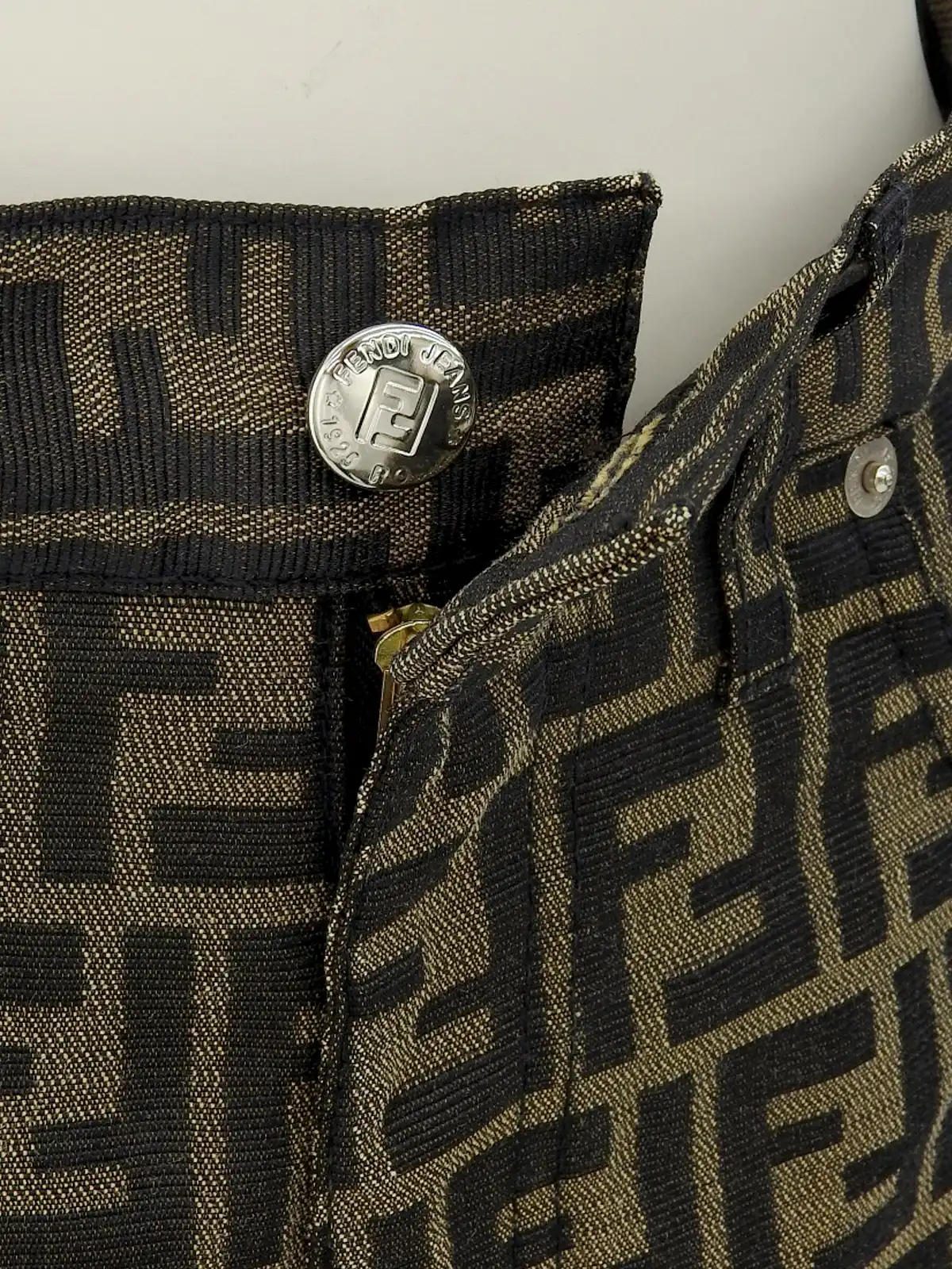 驚きの激安価格 FENDI FFズッカパターンパンツ TOKYO QOO ブラウン｜VINTAGE パンツ