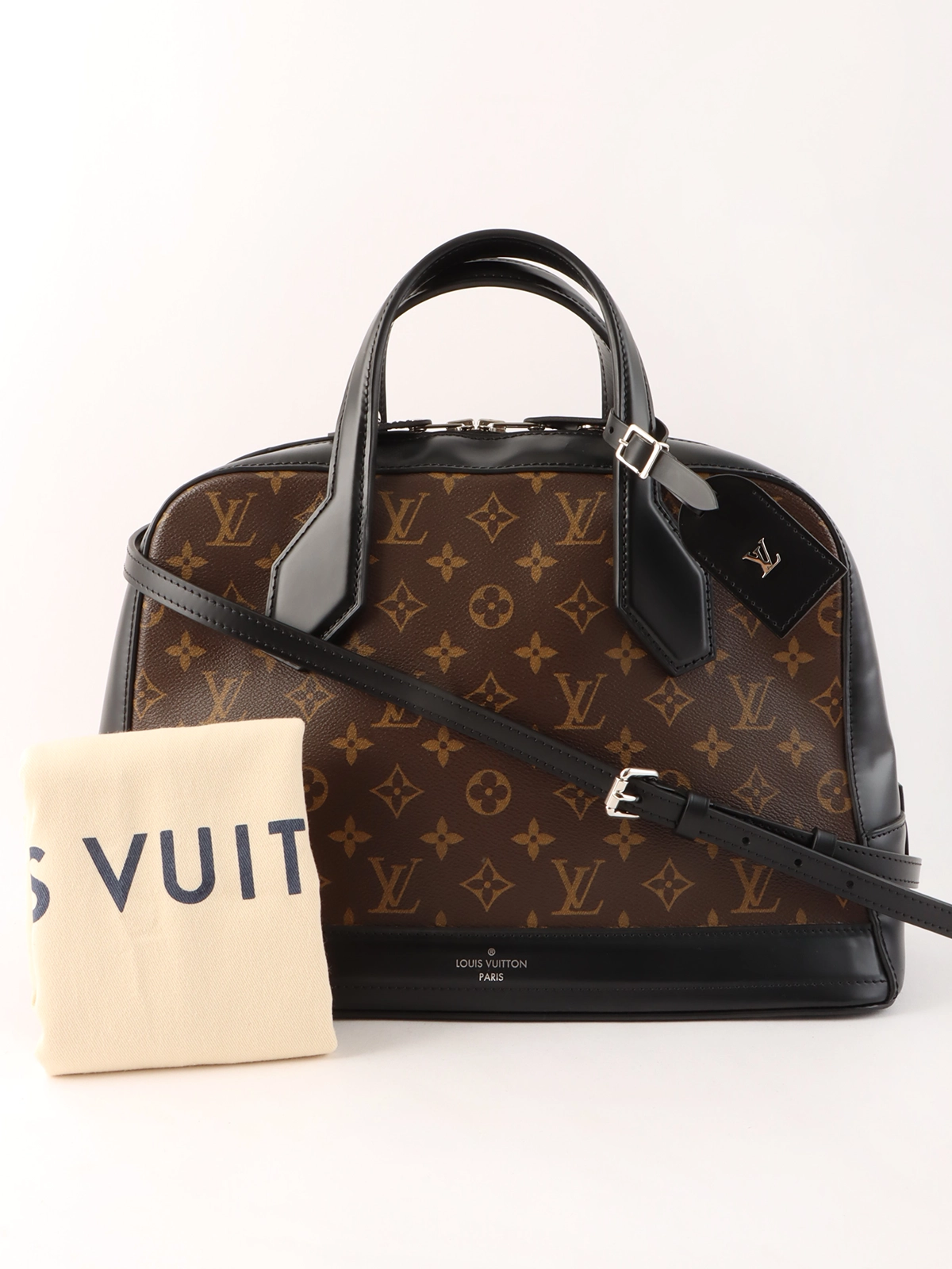 LOUIS VUITTON キャンバスモノグラムマカサー ドラMM ブラウン