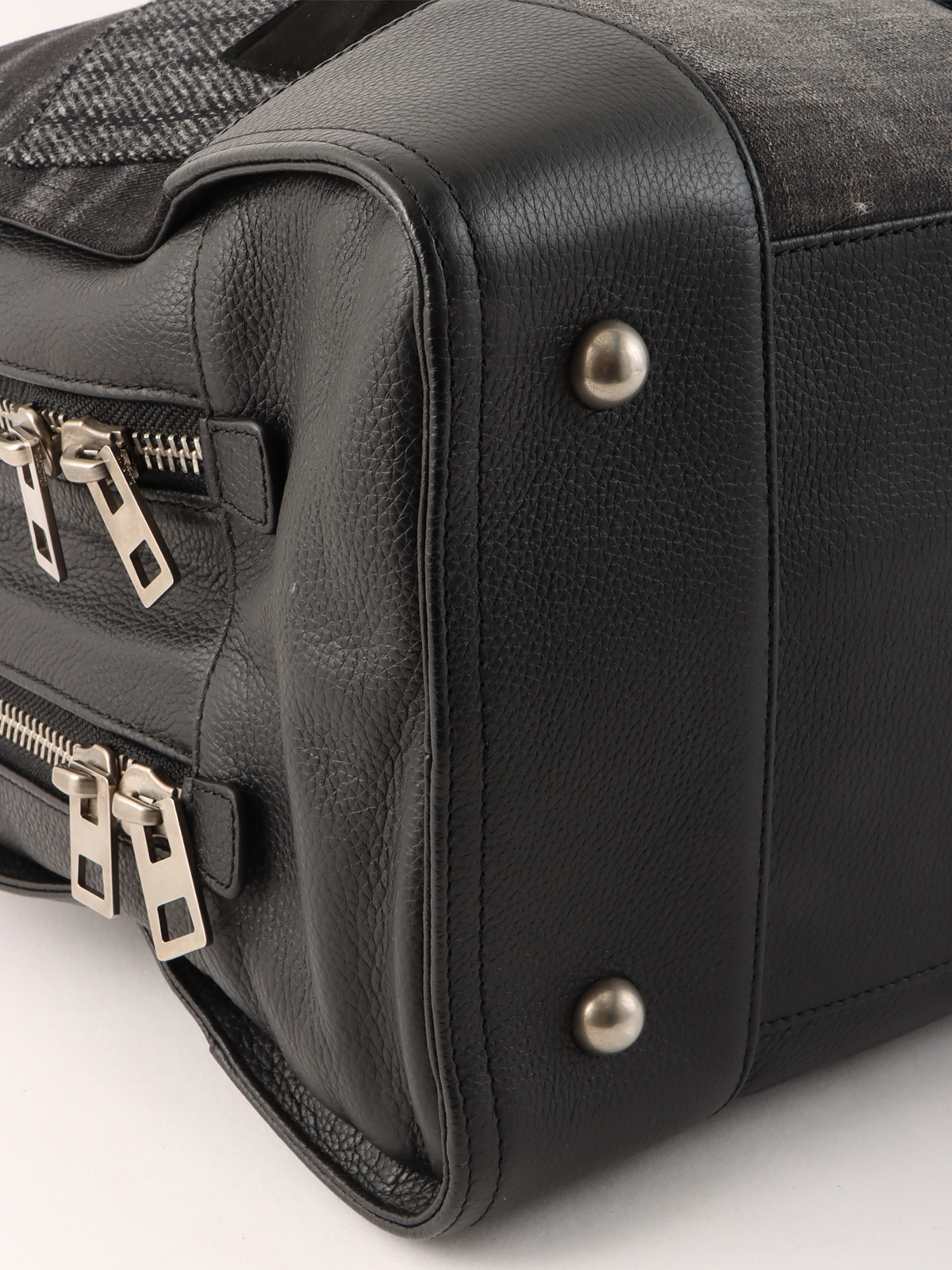 LOEWE パッチワークアマソナボストンバッグ ブラック／マルチ