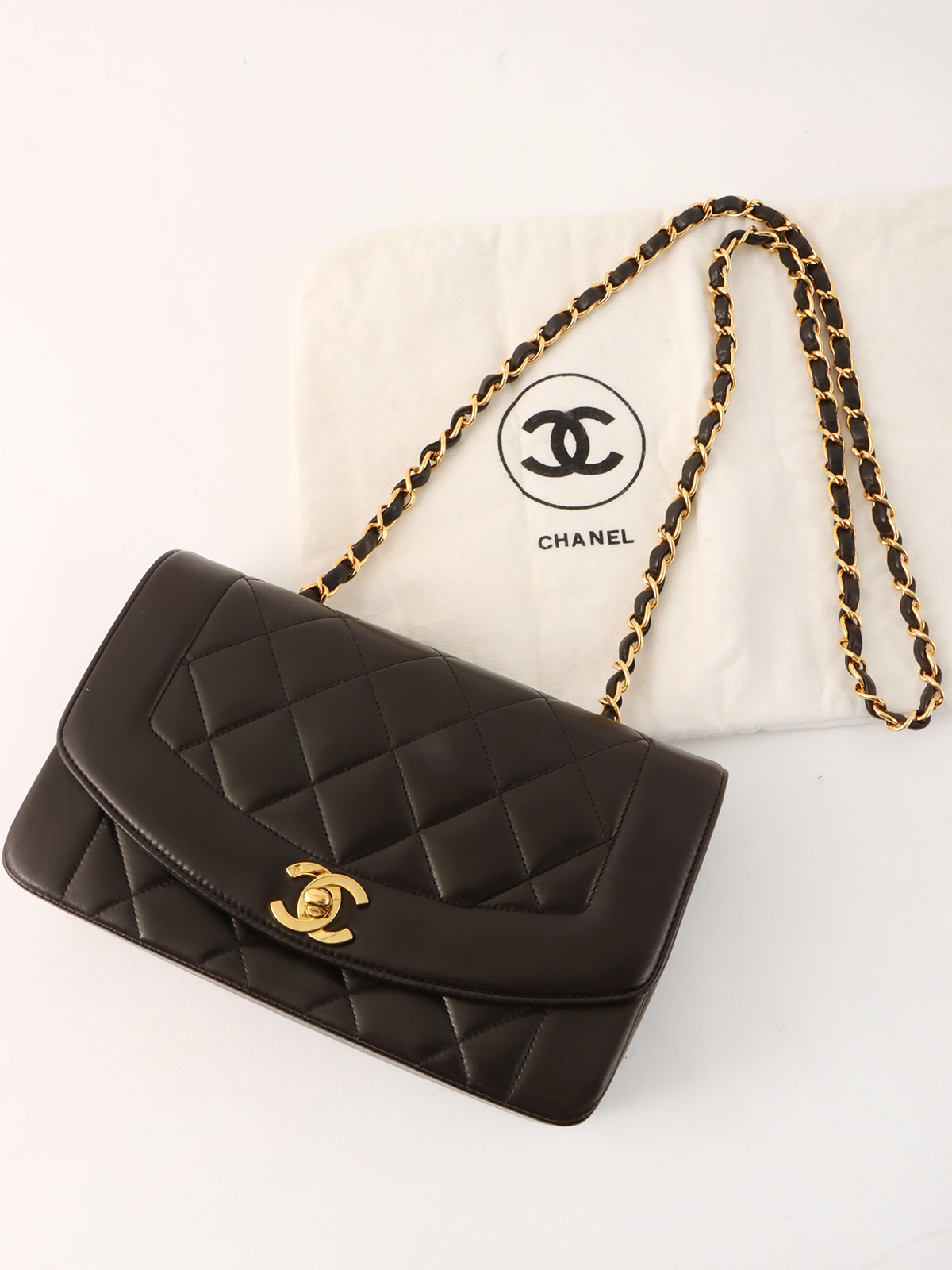 CHANEL 1995年頃製 ダイアナフラップチェーンバッグ22cm