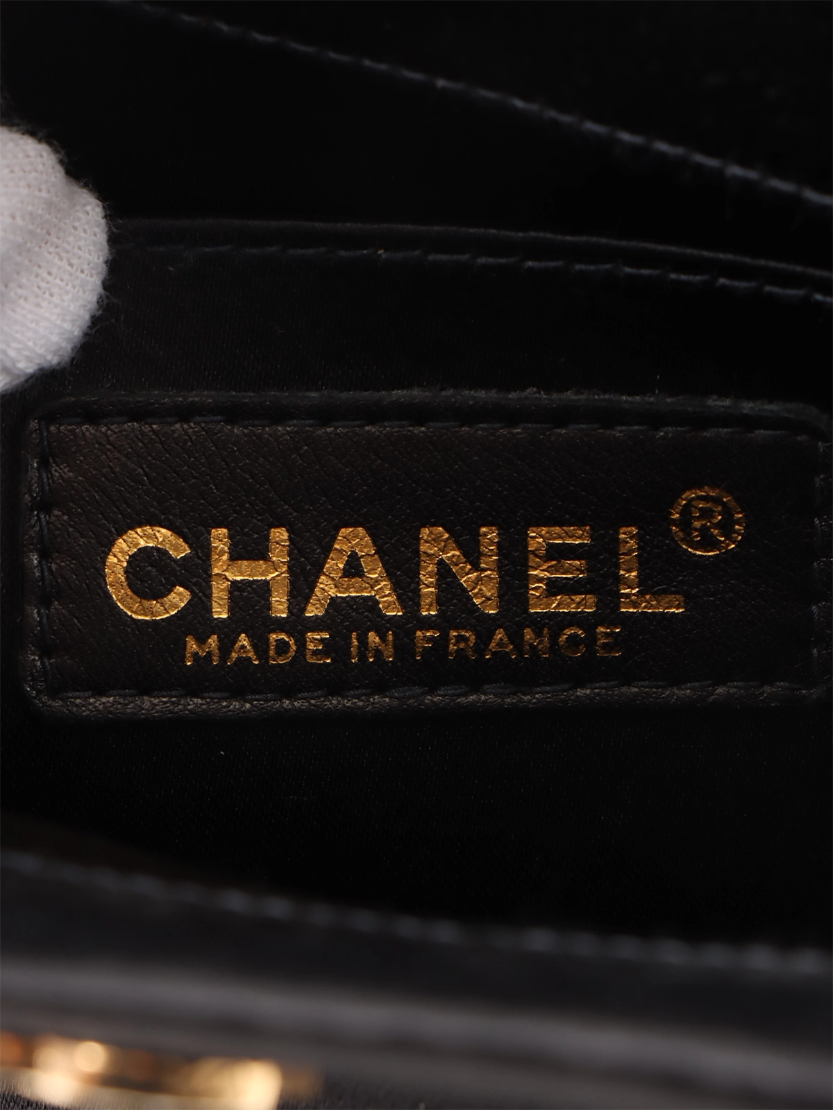 CHANEL 1998年頃製 シルクサテンラインストーンCCマークミニ
