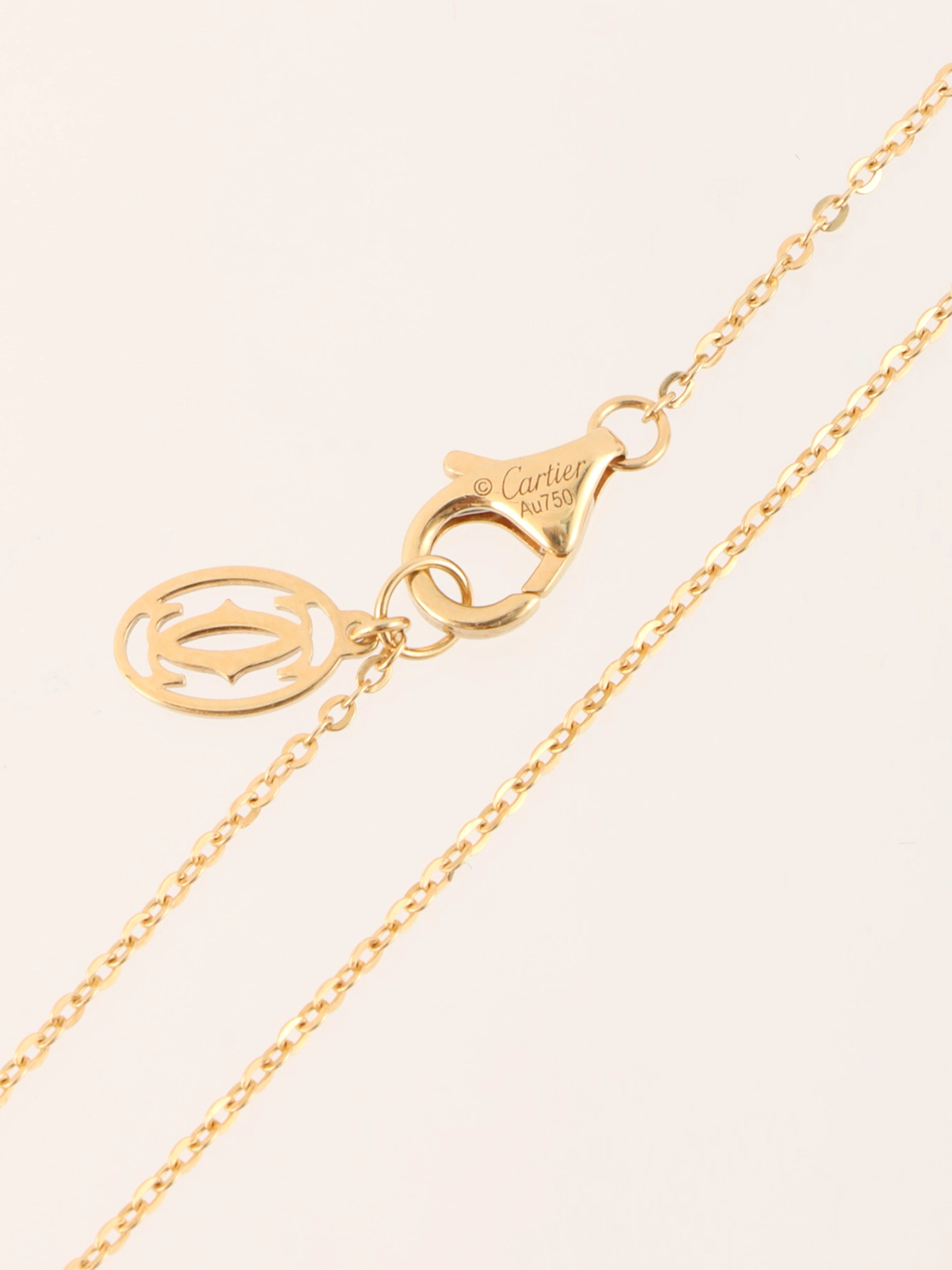 CARTIER 18Kサファイアトリニティネックレス ゴールド／ピンク