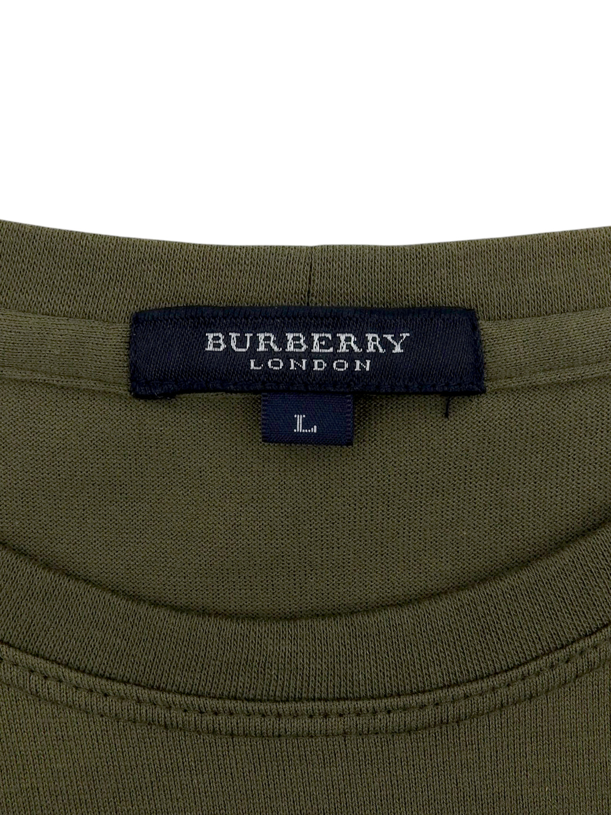 BURBERRY ロゴハーフスリーブトップス カーキ｜VINTAGE QOO